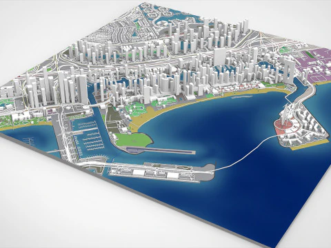 Dubai Marina United Arab Emirates 3D Model