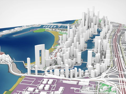 Dubai Marina United Arab Emirates 3D Model