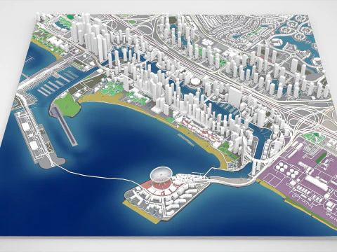 Dubai Marina United Arab Emirates 3D Model