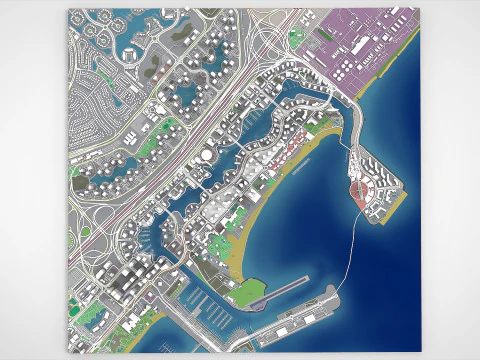 Dubai Marina United Arab Emirates 3D Model