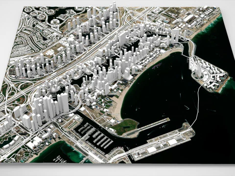 Dubai Marina United Arab Emirates 3D Model