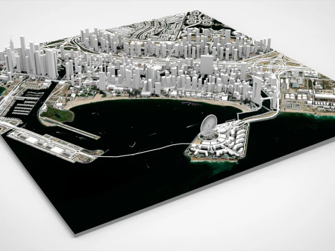 Dubai Marina United Arab Emirates 3D Model