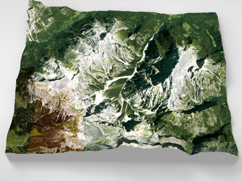 Krajobraz górski Watzmann Niemcy Model 3D