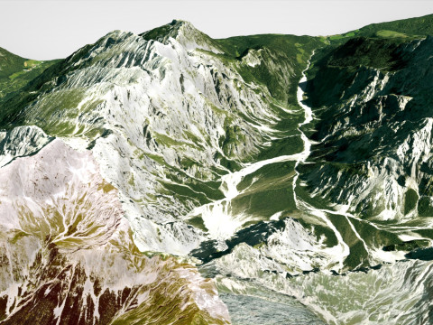 Krajobraz górski Watzmann Niemcy Model 3D