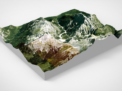 Krajobraz górski Watzmann Niemcy Model 3D