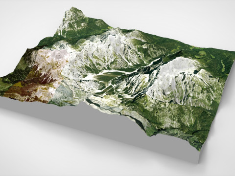 Krajobraz górski Watzmann Niemcy Model 3D