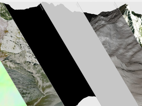 Krajobraz górski Watzmann Niemcy Model 3D