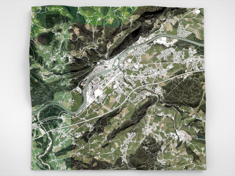 Cityscape Hallein Austria 3D Model