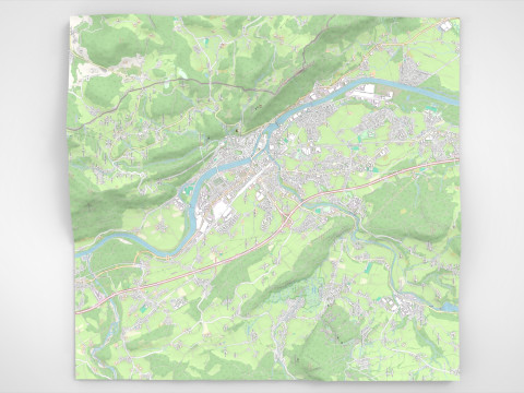 Cityscape Hallein Austria 3D Model
