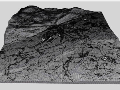 Cityscape Hallein Austria 3D Model