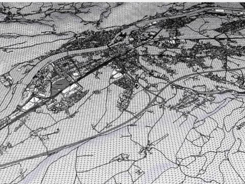 Cityscape Hallein Austria 3D Model