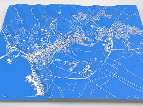 Cityscape Dover Kent England 3D Model