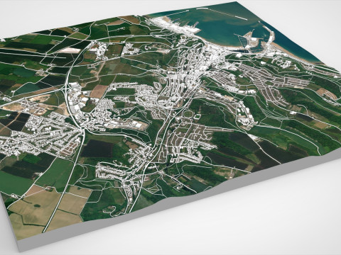 Cityscape Dover Kent England 3D Model
