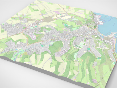 Cityscape Dover Kent England 3D Model