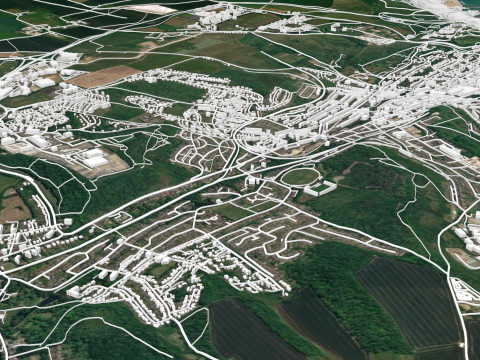 Cityscape Dover Kent England 3D Model