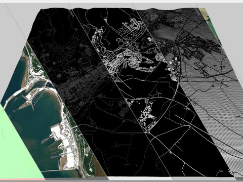 Cityscape Dover Kent England 3D Model