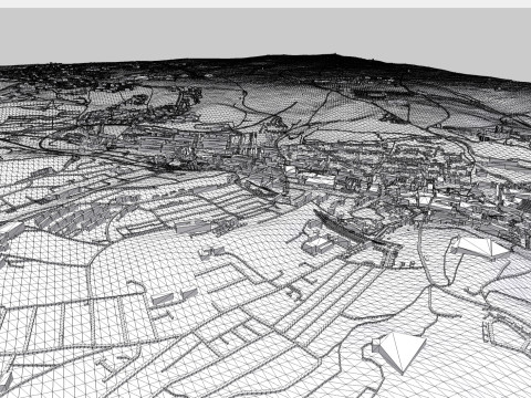 Cityscape Dover Kent England 3D Model