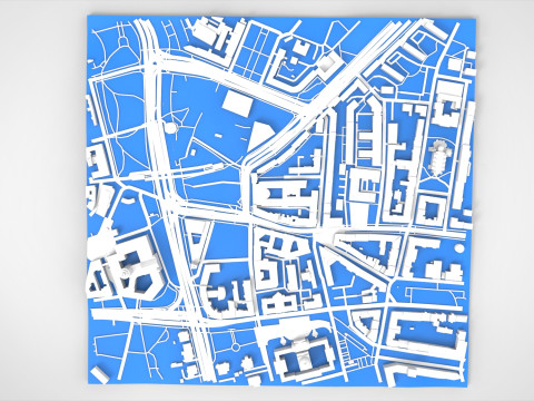 Cityscape Leipzig Centrum district Germany 3D Model