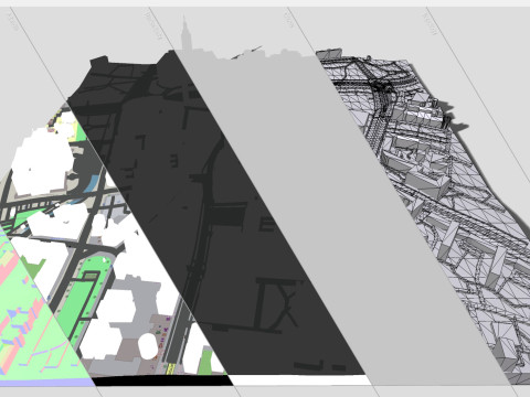 Cityscape Leipzig Centrum district Germany 3D Model