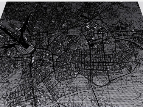 Şehir manzarası Leipzig Almanya 3D Model