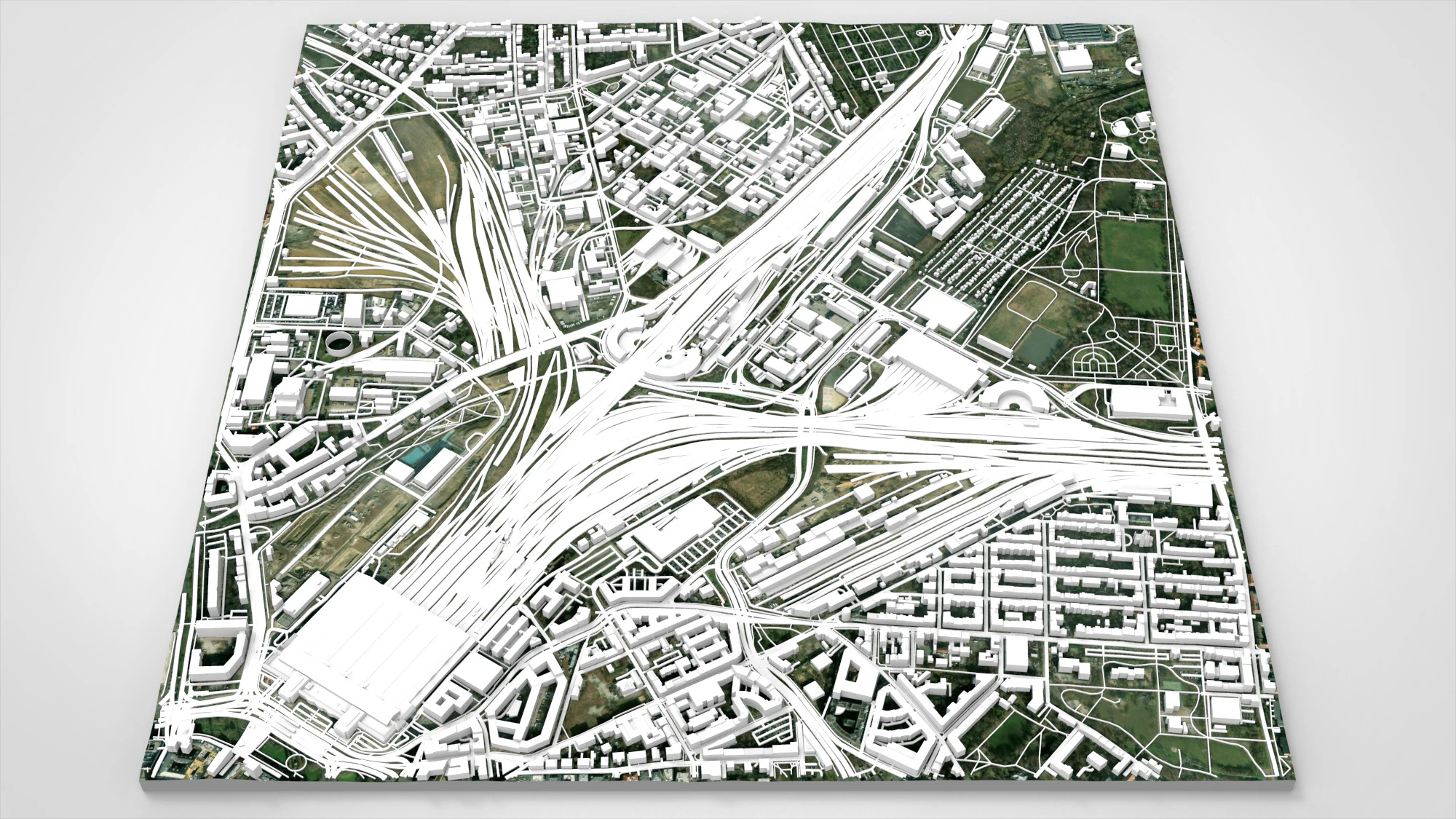 Центральный железнодорожный вокзал Лейпцига Германия 3D Модель .c4d .max .obj .3ds .fbx .stl .blend