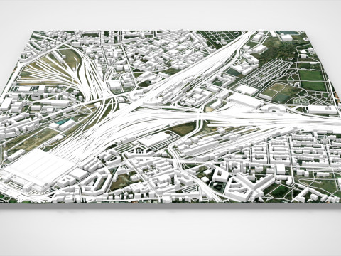 Leipzig Central Railway Station Germany 3D Model