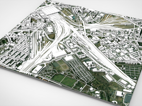 Leipzig Central Railway Station Germany 3D Model