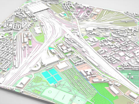 Leipzig Central Railway Station Germany 3D Model