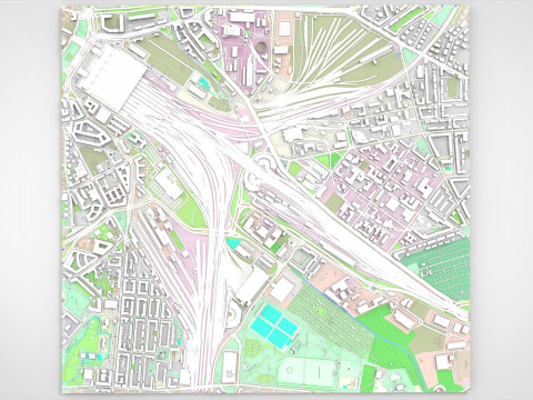 Leipzig Central Railway Station Germany 3D Model