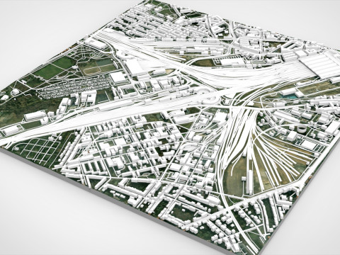 Leipzig Central Railway Station Germany 3D Model