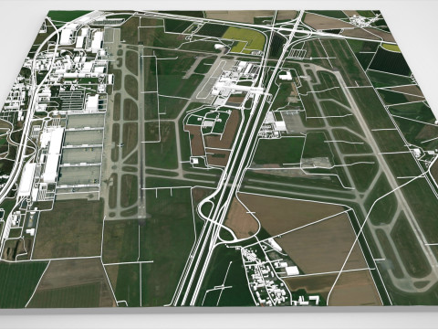 Leipzig Airport Germany 3D Model