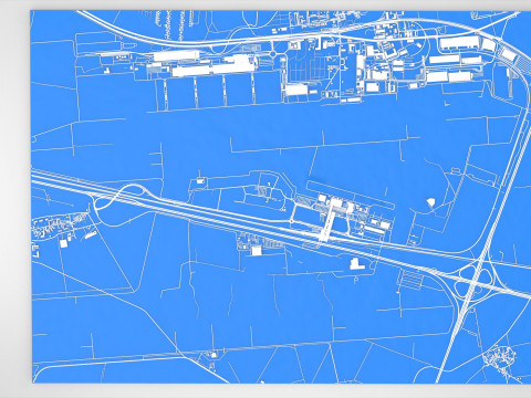 Aeroporto de Leipzig Alemanha Modelo 3D