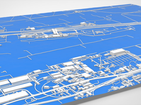 Aeroporto de Leipzig Alemanha Modelo 3D