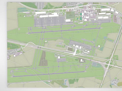Aeroporto de Leipzig Alemanha Modelo 3D