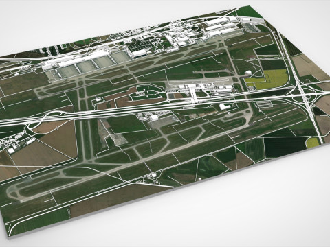 Aeroporto de Leipzig Alemanha Modelo 3D