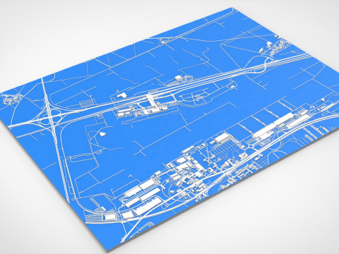 Aeroporto de Leipzig Alemanha Modelo 3D