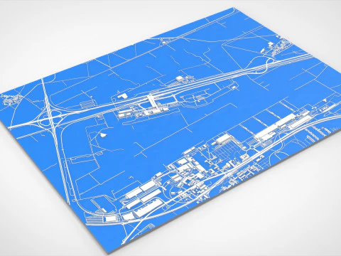 Lotnisko w Lipsku w Niemczech Model 3D