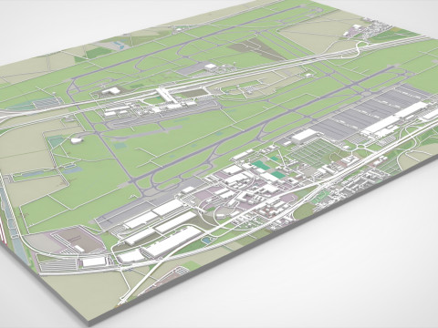 Aeroporto de Leipzig Alemanha Modelo 3D