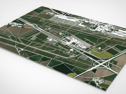 Aeroporto de Leipzig Alemanha Modelo 3D