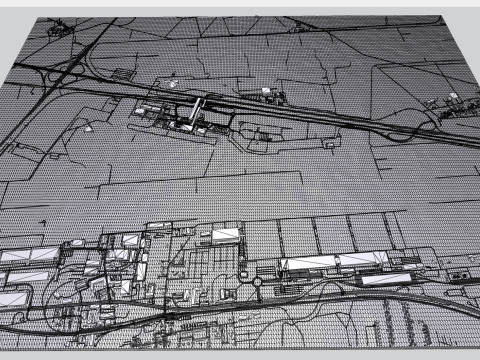 Aeroporto de Leipzig Alemanha Modelo 3D