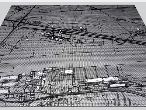 Lotnisko w Lipsku w Niemczech Model 3D