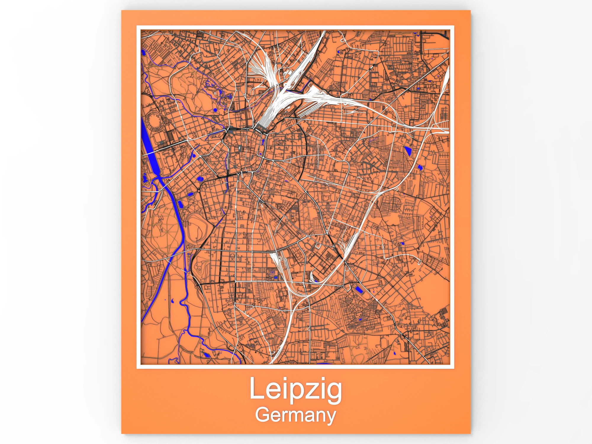 Lipsia Germania Strade e strade Modello 3D .c4d .max .obj .3ds .fbx .stl .blend 