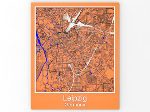 Leipzig Germany Streets and roads 3D Model