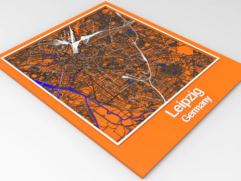 Lipsia Germania Strade e strade Modello 3D