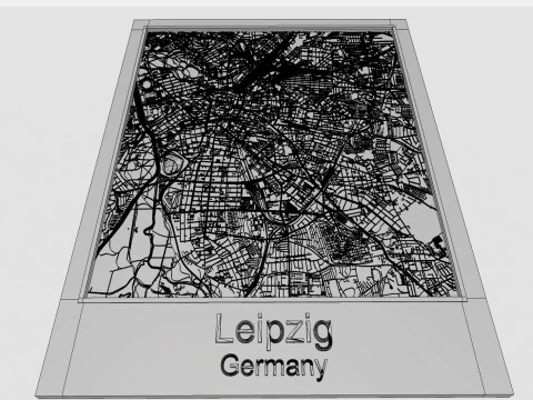 Lipsia Germania Strade e strade Modello 3D