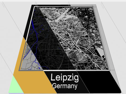 Lipsia Germania Strade e strade Modello 3D