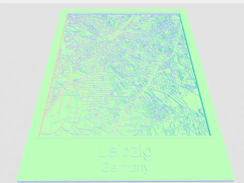 Lipsia Germania Strade e strade Modello 3D