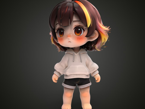 Garota chibi Modelo 3D