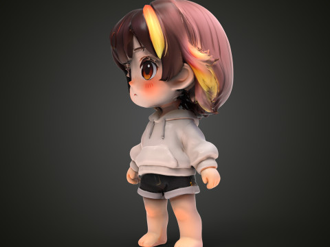 Garota chibi Modelo 3D