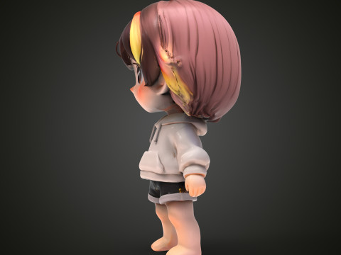 Garota chibi Modelo 3D